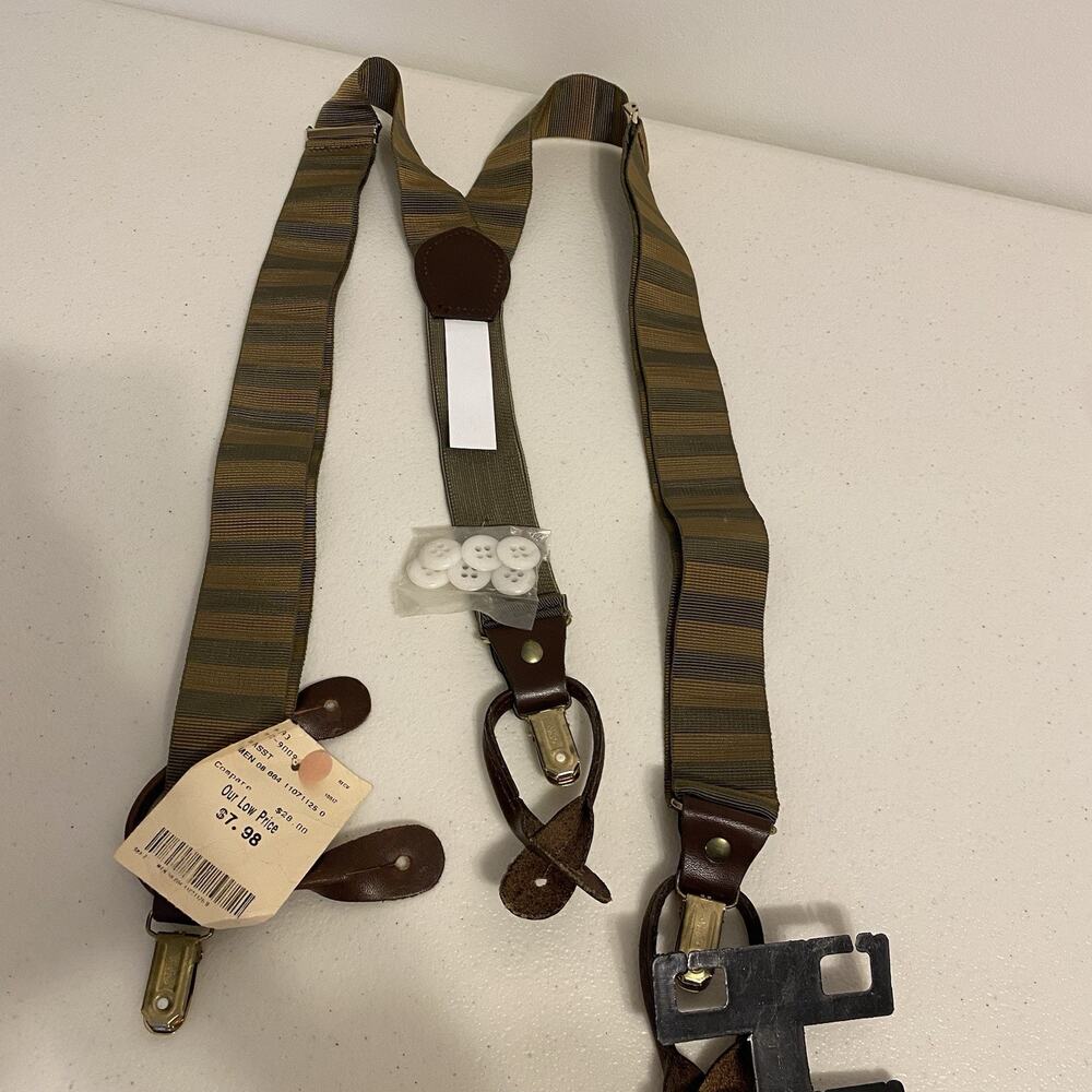 Men's Pierre Cardin Convertible Adjustable Suspenders One Size - Picture 4 of 6